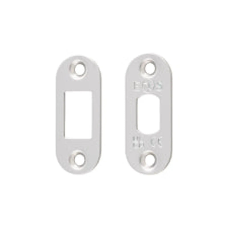 Forend Strike & Fixings - Tld - Radius - Bright Stainless Steel