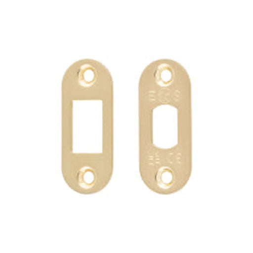 Forend Strike & Fixings - Tld - Radius - Satin Brass