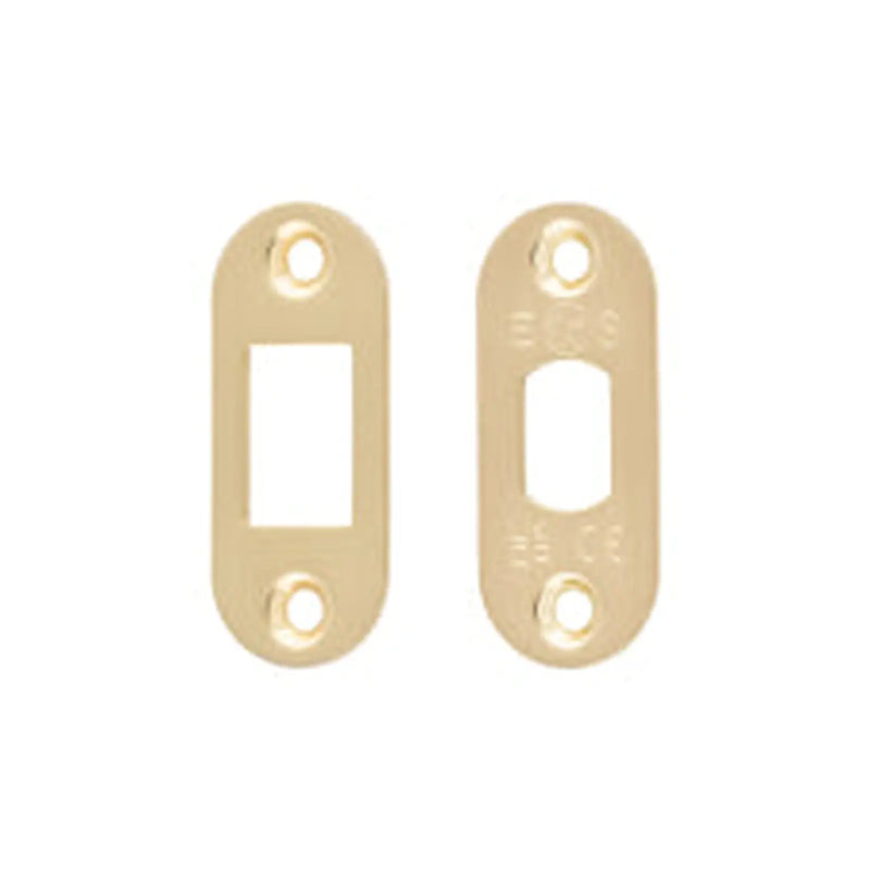 Forend Strike & Fixings - Tld - Radius - Satin Brass