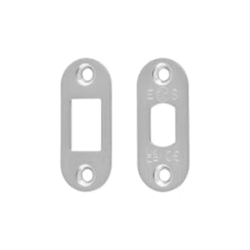 Forend Strike & Fixings - Tld - Radius - Satin Stainless Steel