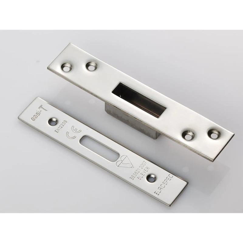 Forend Strike & Fixing Pack - Ldb - Square - Bright Stainless Steel