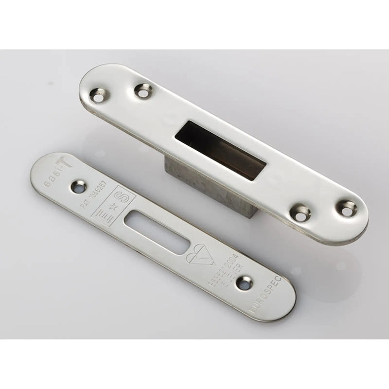 Forend Strike & Fixing Pack - Ldb - Radius - Bright Stainless Steel
