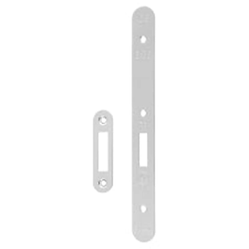 Forend Strike & Fixings - Dls0060Ep - Radius - Bright Stainless Steel