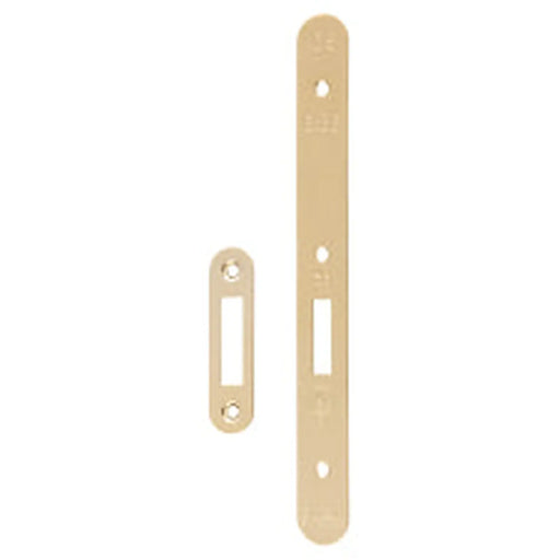 Forend Strike & Fixings - Dls0060Ep - Radius - Stainless Brass