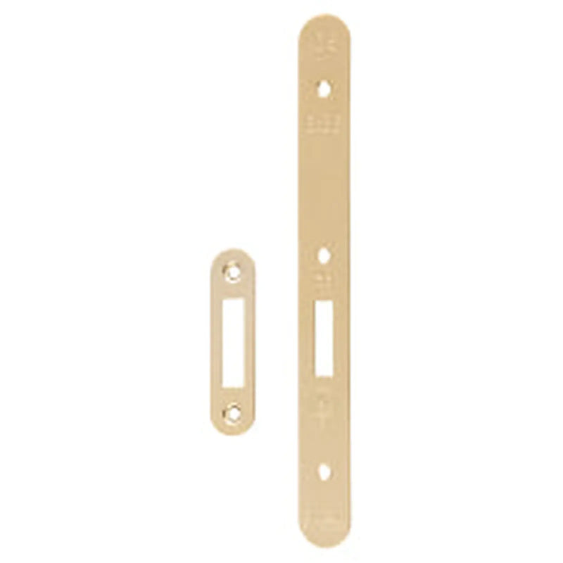 Forend Strike & Fixings - Dls0060Ep - Radius - Stainless Brass