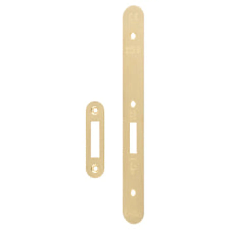 Forend Strike & Fixings - Dls0060Ep - Radius - Satin Brass
