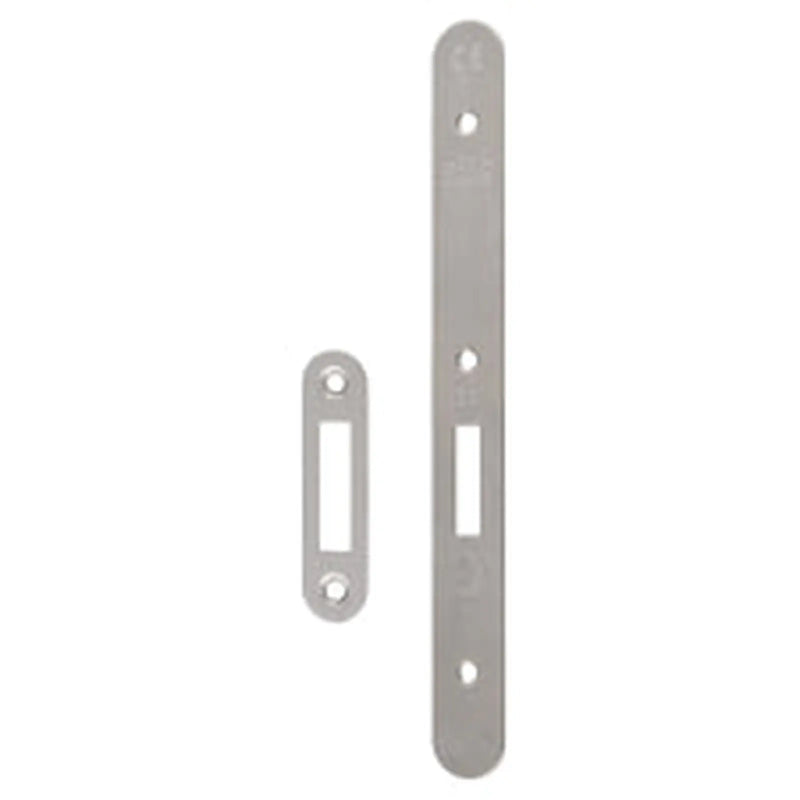 Forend Strike & Fixings - Dls0060Ep - Radius - Satin Stainless Steel
