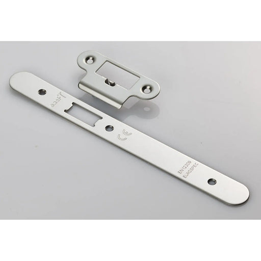 Forend Strike & Fixings - Dls0060L - Radius - Bright Stainless Steel