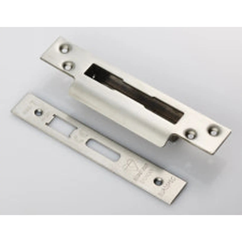 Forend Strike & Fixings - Esbl - Square - Satin Stainless Steel