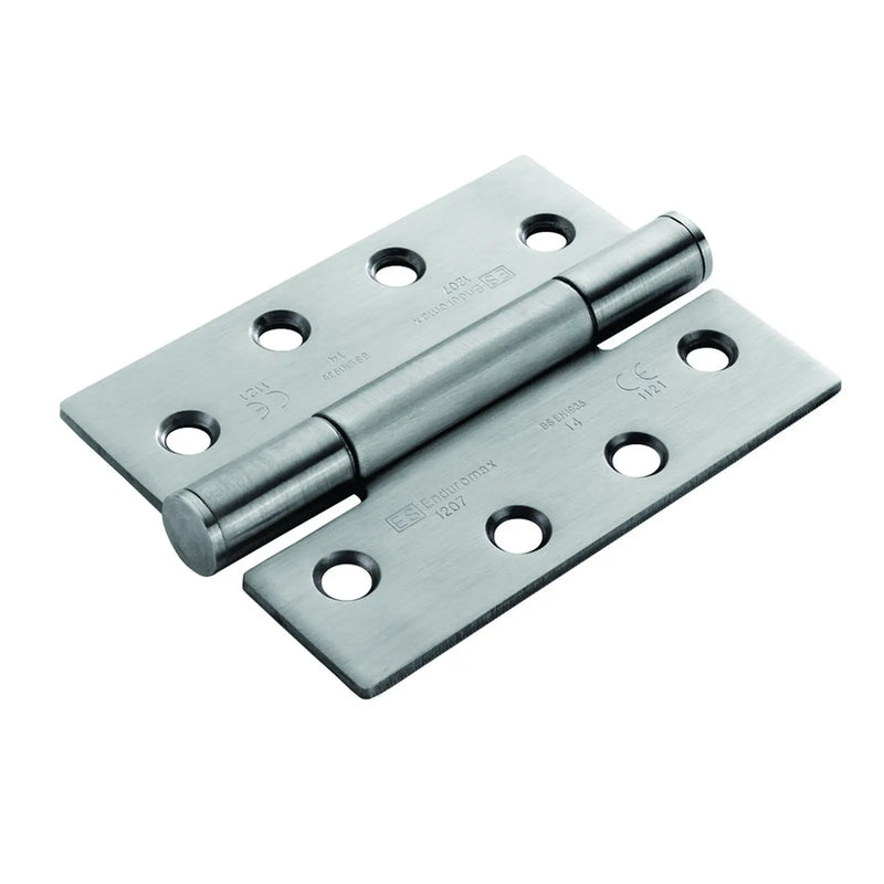 Stax 102 X 76 X 3.4Mm Concealed Bearing Hinge Grade 14 C/W Screws (Pair) - Satin Stainless Steel