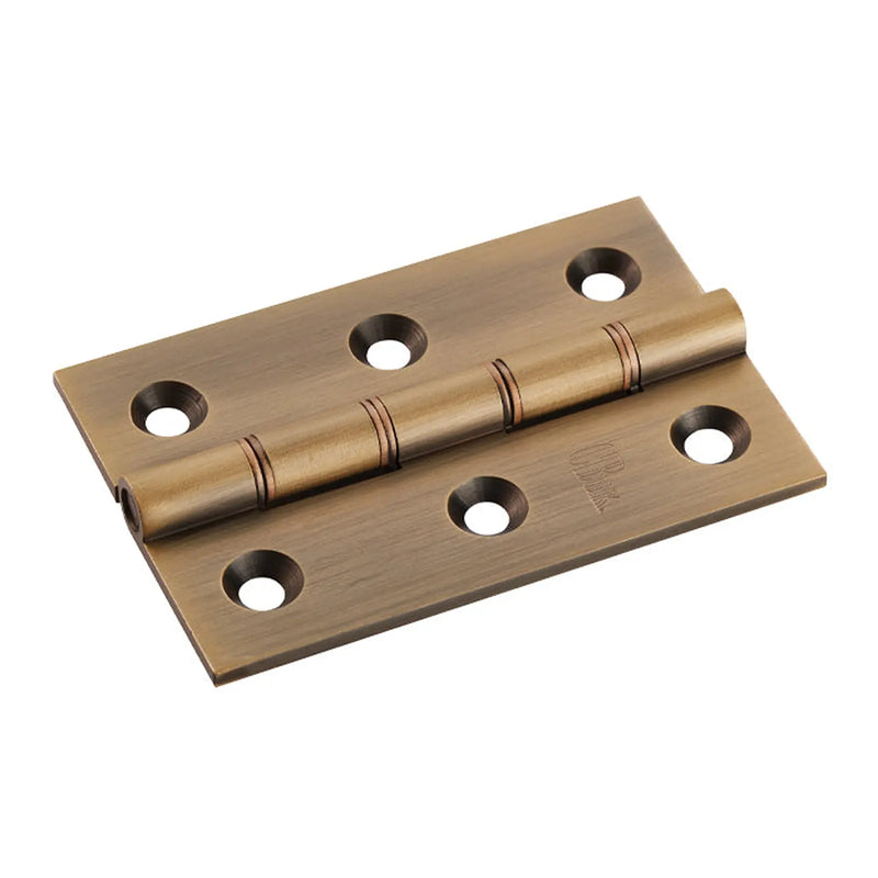 Stax 75 X 50 X 2.5Mm Double Phosphor Bronze Washered Butt Hinge C/W Screws (Pair) - Antique Brass 76 x 50 x 2.5mm