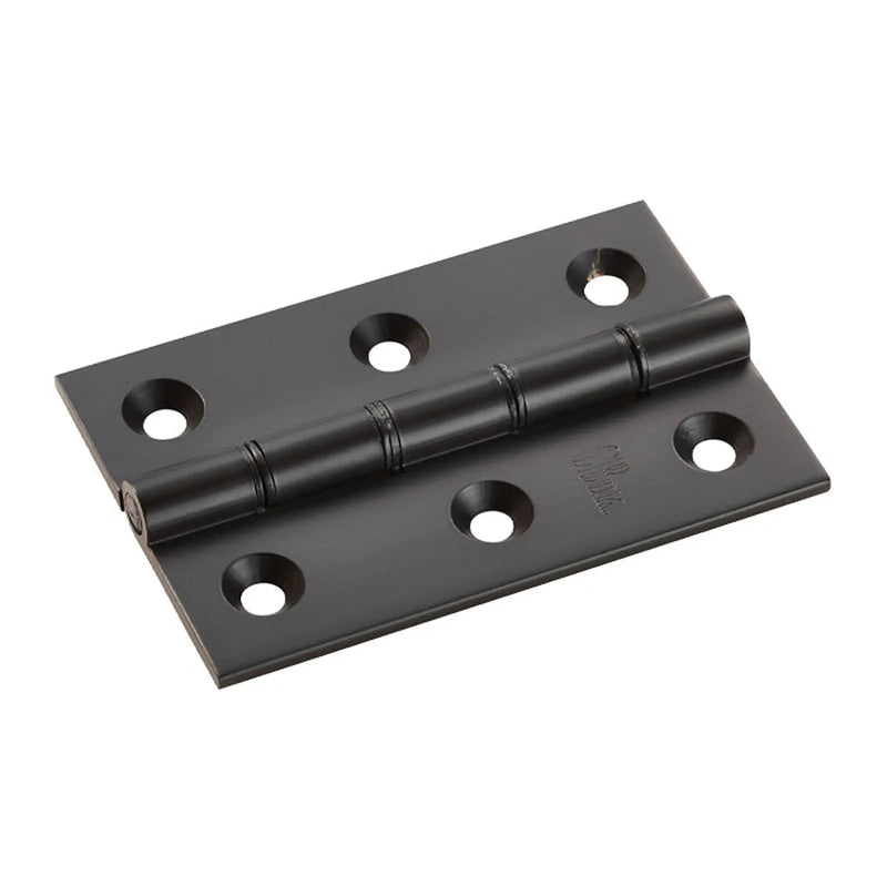 Stax 75 X 50 X 2.5Mm Double Phosphor Bronze Washered Butt Hinge C/W Screws (Pair) - Matt Black 76 x 50 x 2.5mm