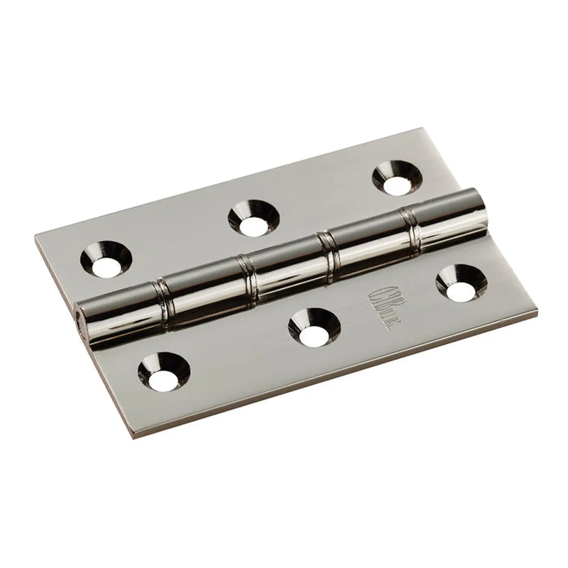 Stax 75 X 50 X 2.5Mm Double Phosphor Bronze Washered Butt Hinge C/W Screws (Pair) - Polished Nickel 76 x 50 x 2.5mm