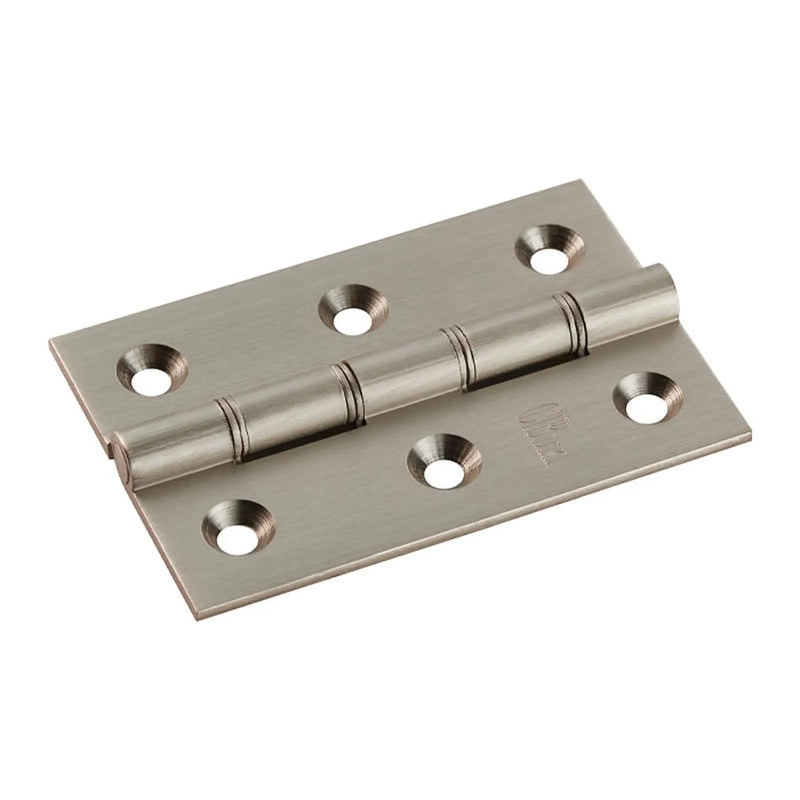 Stax 75 X 50 X 2.5Mm Double Phosphor Bronze Washered Butt Hinge C/W Screws (Pair) - Satin Nickel 76 x 50 x 2.5mm