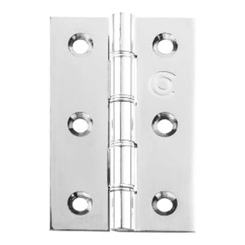 Stax 75 X 50 X 2.5Mm Double Stainless Steel Washered Butt Hinge (Pair) - Polished Chrome 76 x50 x 2.5mm