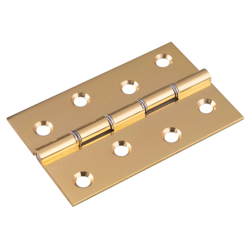 Stax 100 X 67 X 2.2Mm Double Steel Washered Butt Hinge C/W Screws (Pair) - Polished/Lacquered