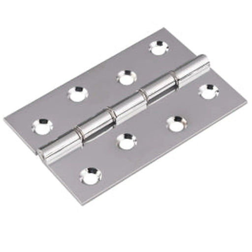 Stax 100 X 67 X 2.2Mm Double Steel Washered Butt Hinge C/W Screws (Pair) - Polished Chrome