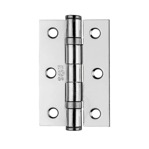 Stax 76 X 51 X 2Mm Ball Bearing Butt Hinge - Polished Chrome 76x51x2