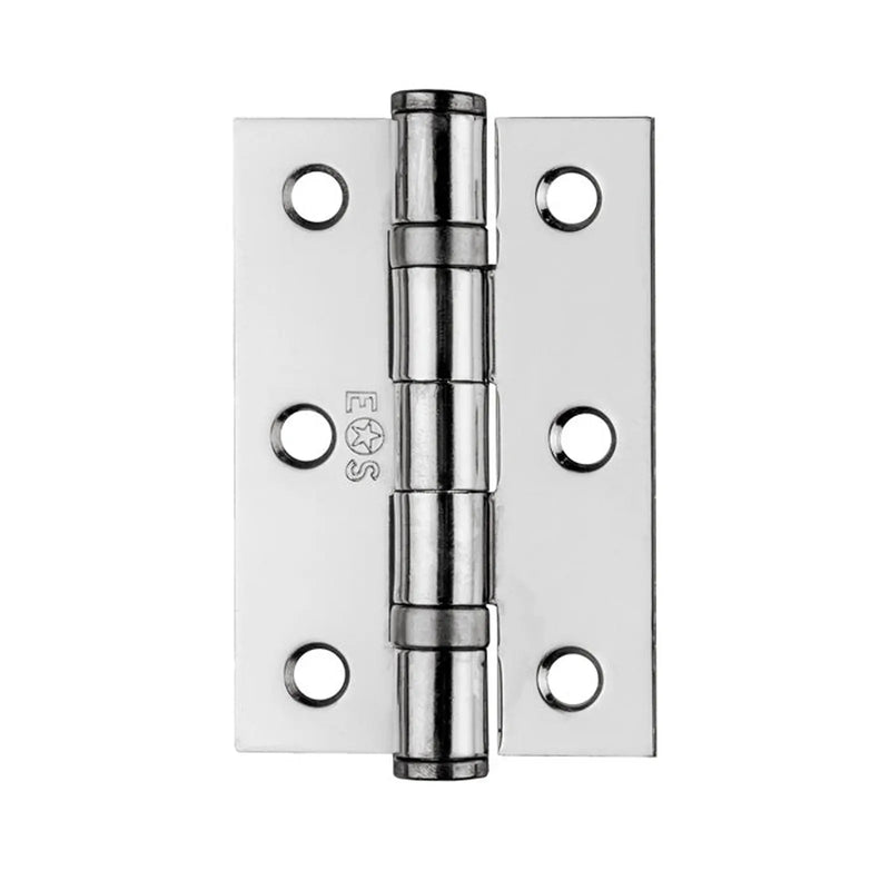 Stax 76 X 51 X 2Mm Ball Bearing Butt Hinge - Polished Chrome 76x51x2