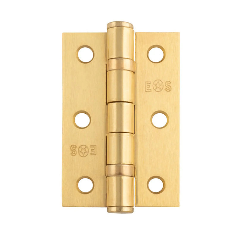 Stax 76 X 51 X 2Mm Ball Bearing Butt Hinge - Satin Brass