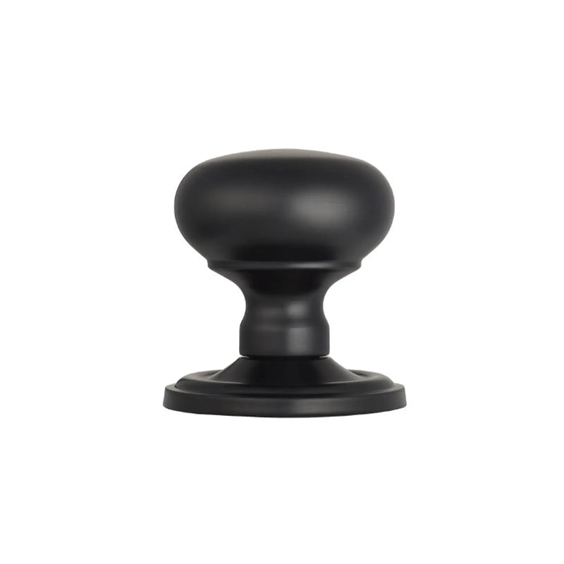 Victorian - Mortice Knob Mushroom (Concealed Fix) Nero (Matt Black) - Matt Black