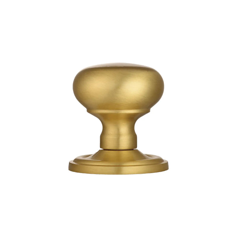 Victorian - Mortice Knob Mushroom (Concealed Fix) Osa (Satin Brass) - Satin Brass