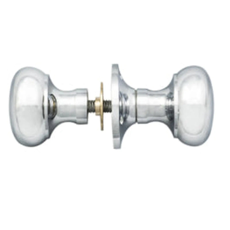 Victorian - Mortice Rim Knob Mushroom Cro (Polished Chrome) - Polished Chrome 51MM