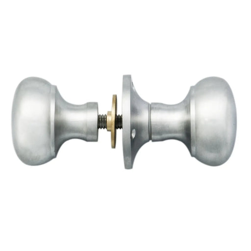 Victorian - Mortice Rim Knob Mushroom Csa (Satin Chrome) - Satin Chrome 51MM