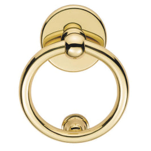 Victorian - Ring Door Knocker - Polished Brass 134MM
