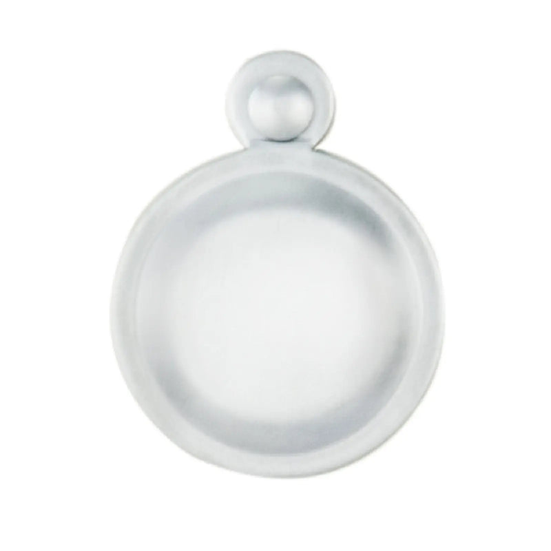 Escutcheon - Lock Profile Victorian Round Cover Face Fix - Satin Chrome 32MM