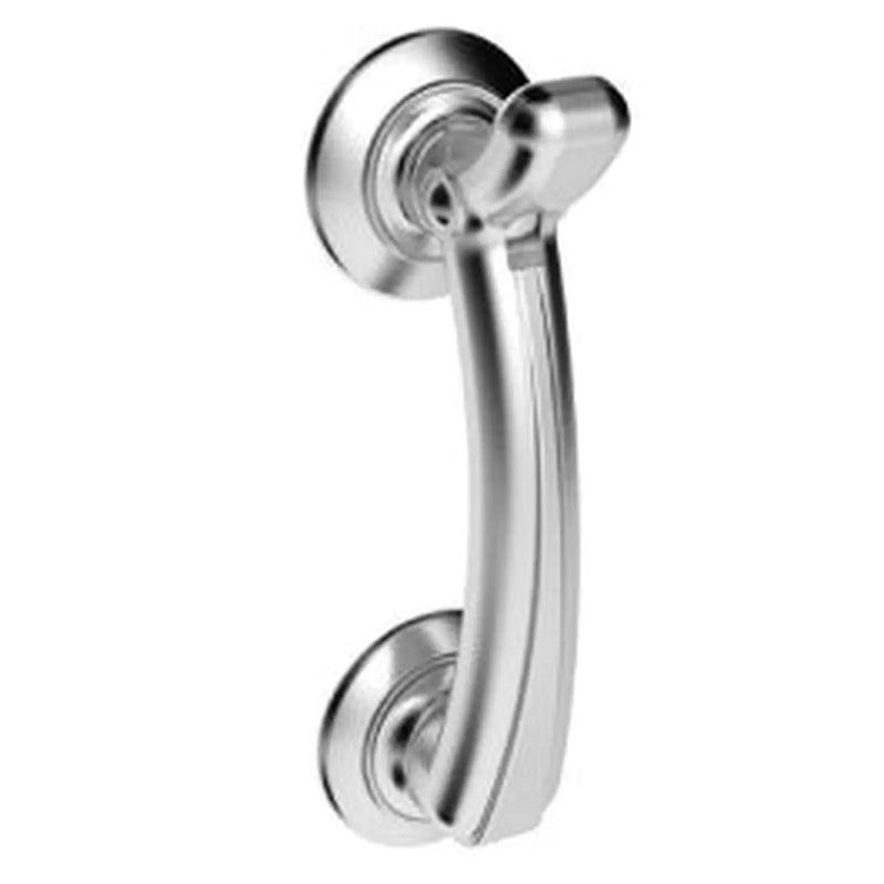 Door Knocker On Rose Satin Chrome - Satin Chrome 95MM C/C