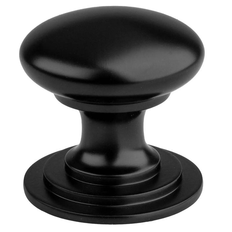 Victorian Cupboard Knob (One Piece) 42Mm - Matt Black