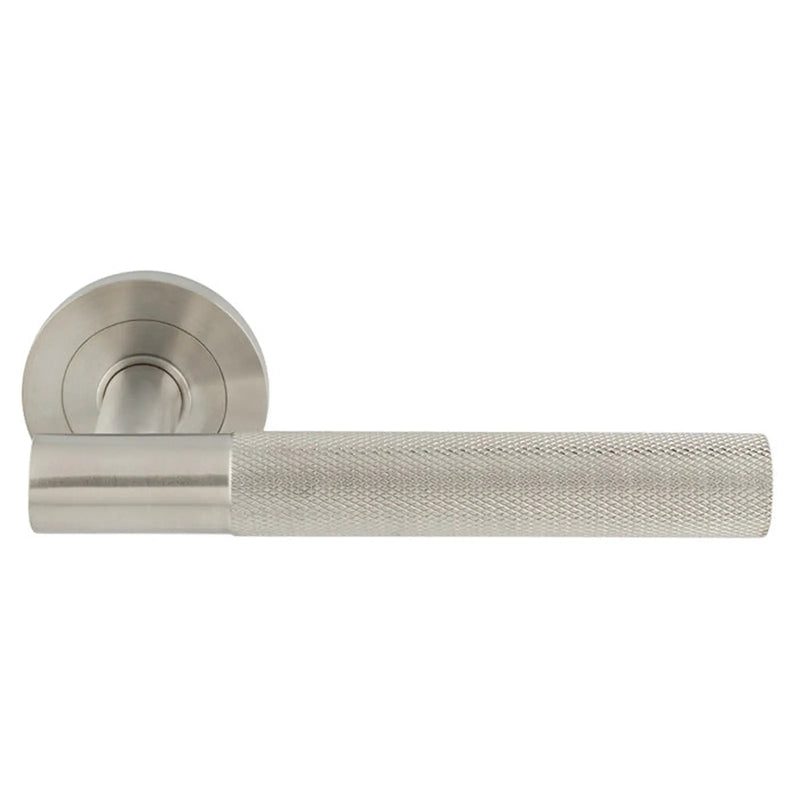 Galaxy Lever On Sprung Screw-On Round Rose - Satin Stainless Steel