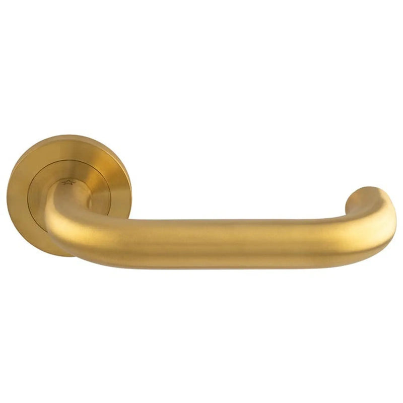 Nera Lever On Sprung Screw-On Round Rose - Satin PVD