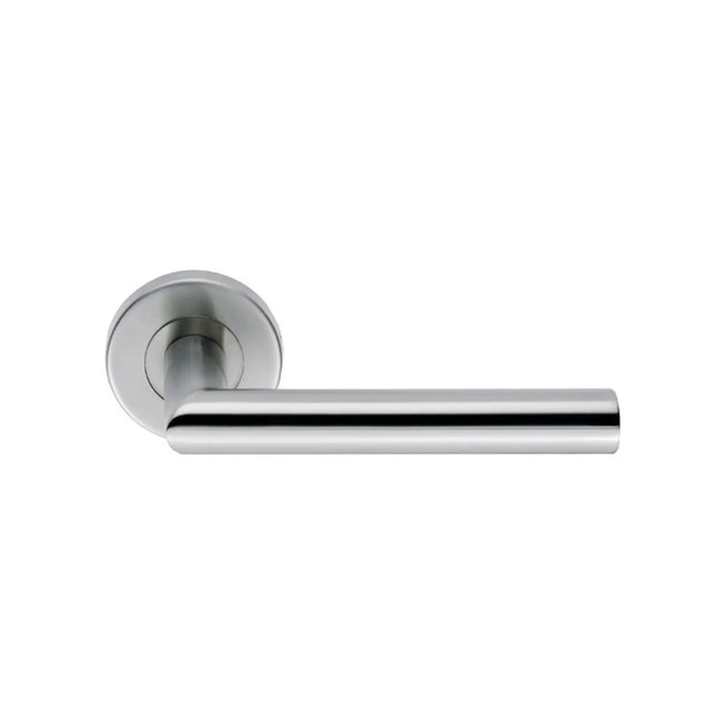 Treviri Grade 4 Lever On Ball Bearing Un-Sprung Screw-On Round Rose - Grade 316 - Satin Stainless Steel