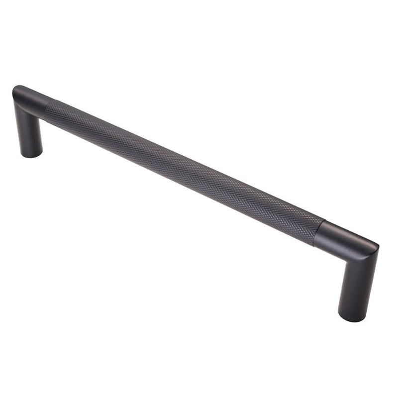 Stax 20Mm Dia. Crown Knurled Pull Handle - 300Mm C/C - Bolt Through Fixing - Matt Black