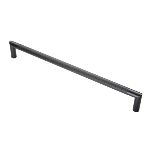 Stax 20Mm Dia. Crown Knurled Pull Handle - 450Mm C/C - Bolt Through Fixing - Matt Black