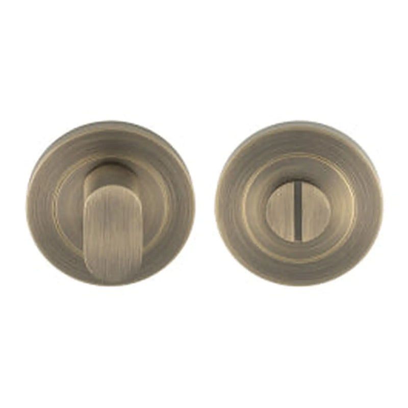 Stax Turn & Release - 5Mm Spindle - Screw-On Round Rose - Antique Brass
