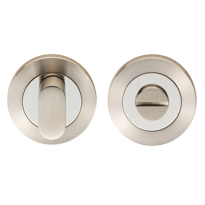 Stax Turn & Release - 5Mm Spindle - Screw-On Round Rose - Bright Stainless Steel/Satin Stainless Steel