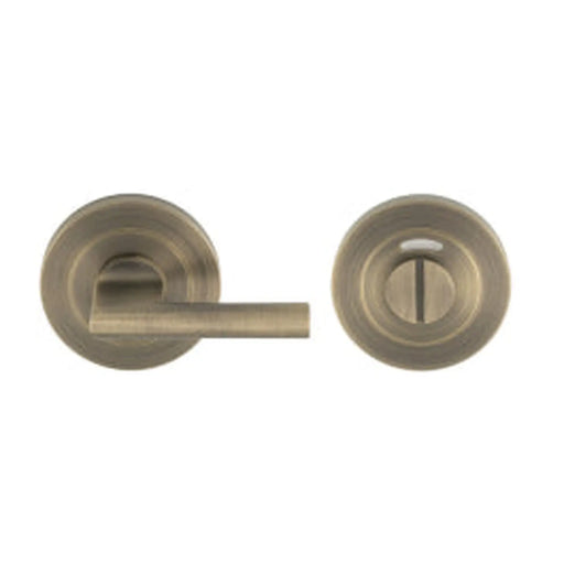 Large Turn & Release - 5Mm Spindle - Screw-On Round Rose With Indicator - Antique Brass