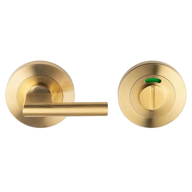 Large Turn & Release - 5Mm Spindle - Screw-On Round Rose With Indicator - Satin PVD