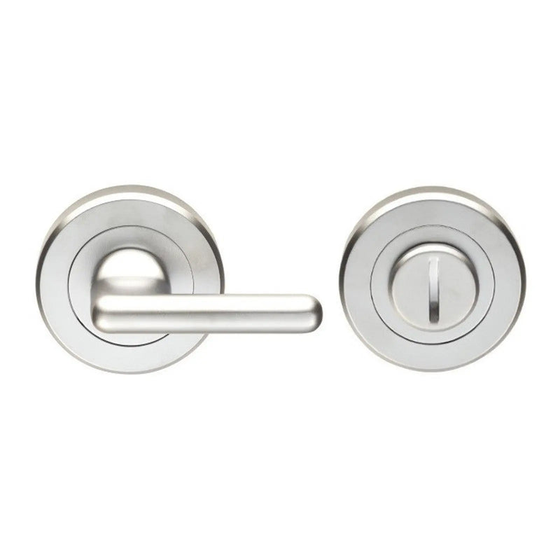 Large Turn & Release - 5Mm Spindle - Screw-On Round Rose - Polished Chrome