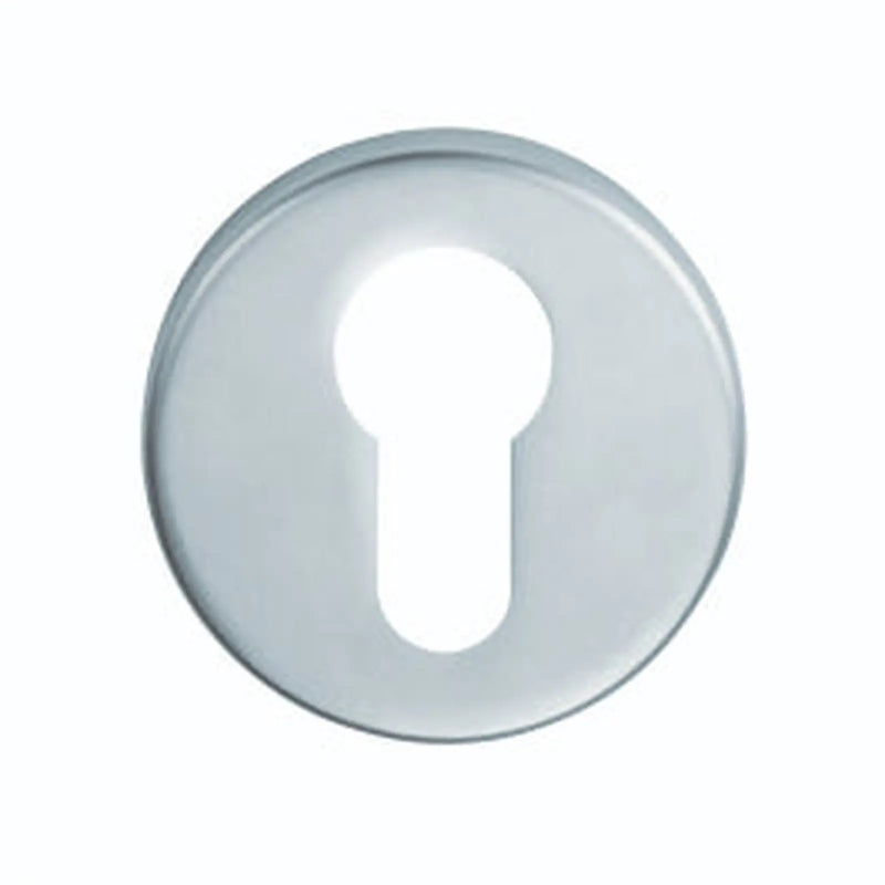 Escutcheon - Euro Profile On Concealed Fix Push On Round Rose - Satin Chrome 52MM