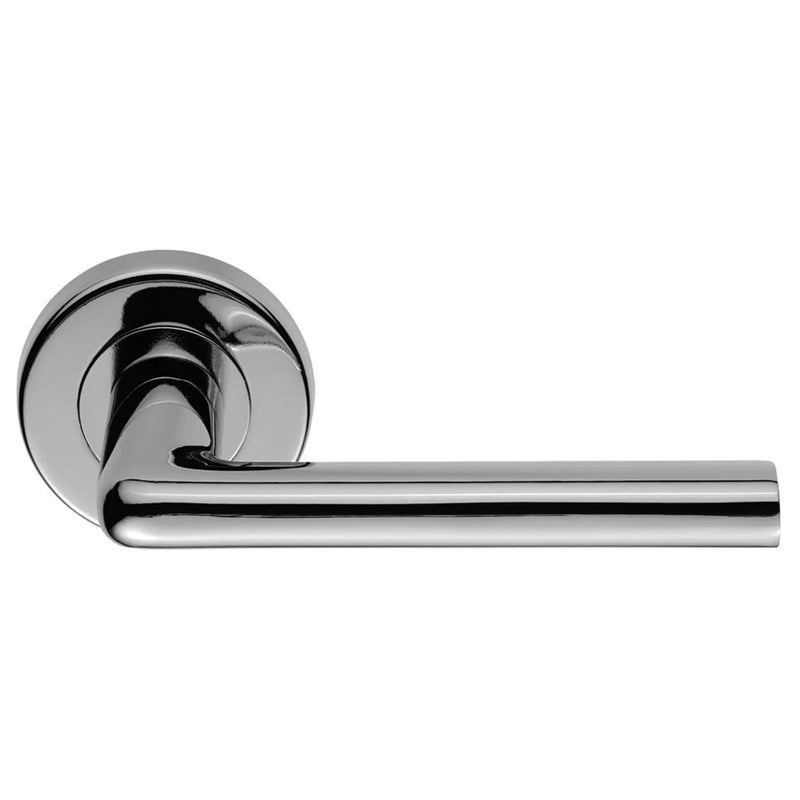 Uno Lever On Sprung Push-On Round Rose - Polished Chrome 52 MM DIA
