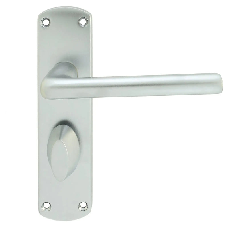 Serozzetta Uno Lever On Backplate - Bathroom 57Mm C/C - Satin Chrome 42MM X 170MM