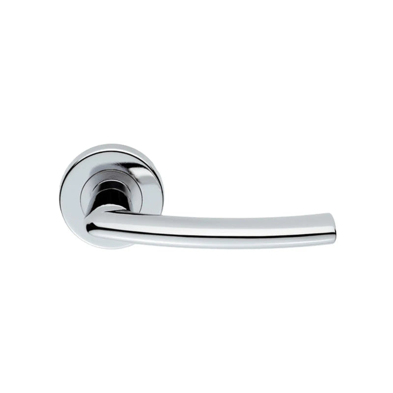 Dos Lever On Sprung Push-On Round Rose - Polished Chrome 52 MM DIA