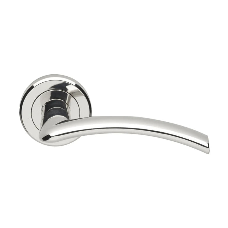 Tres Lever On Sprung Push-On Round Rose - Polished Chrome 52 MM DIA