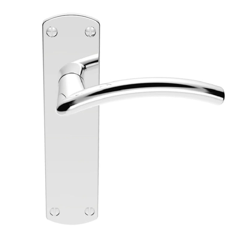 Serozzetta Tres Lever On Backplate - Latch - Polished Chrome 42MM X 170MM