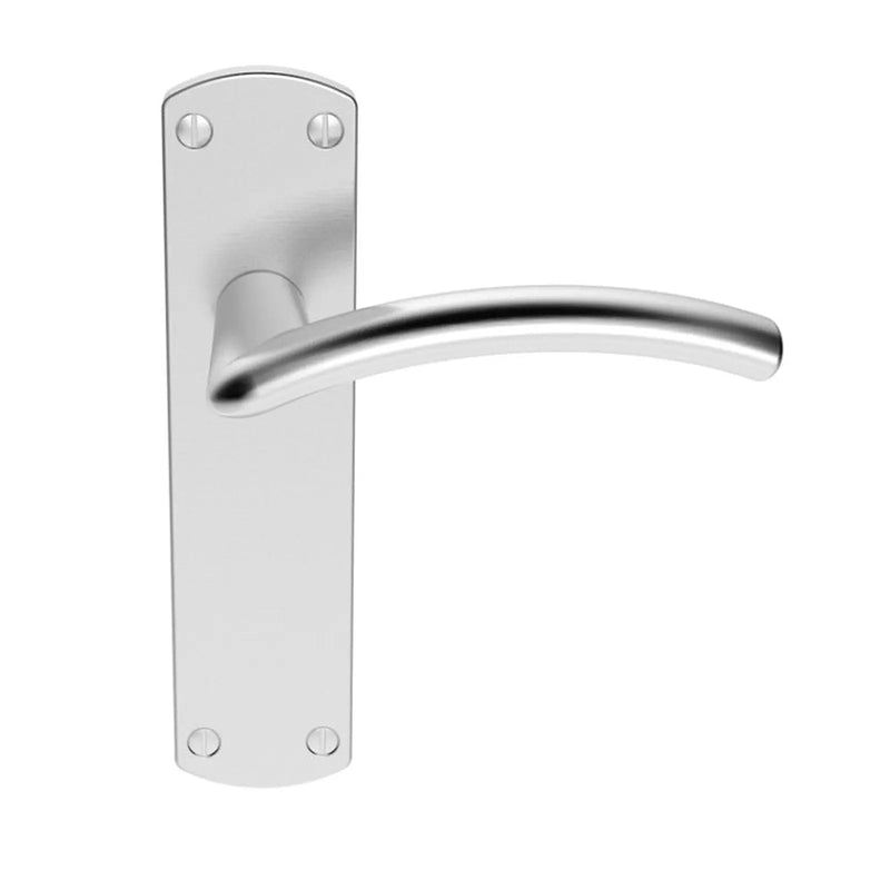 Serozzetta Tres Lever On Backplate - Latch - Satin Chrome 42MM X 170MM