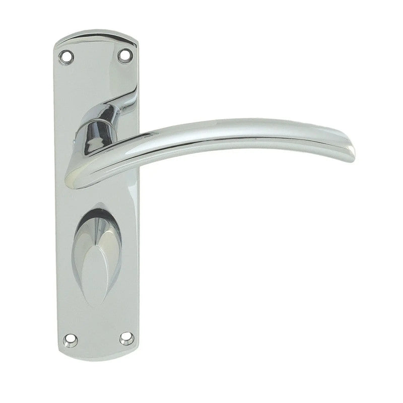 Serozzetta Tres Lever On Backplate - Bathroom 57Mm C/C - Polished Chrome 42MM X 170MM